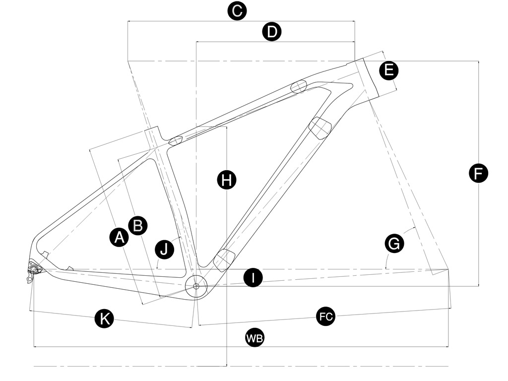 Carbon 29er Hardtail Mountain Bike Frame