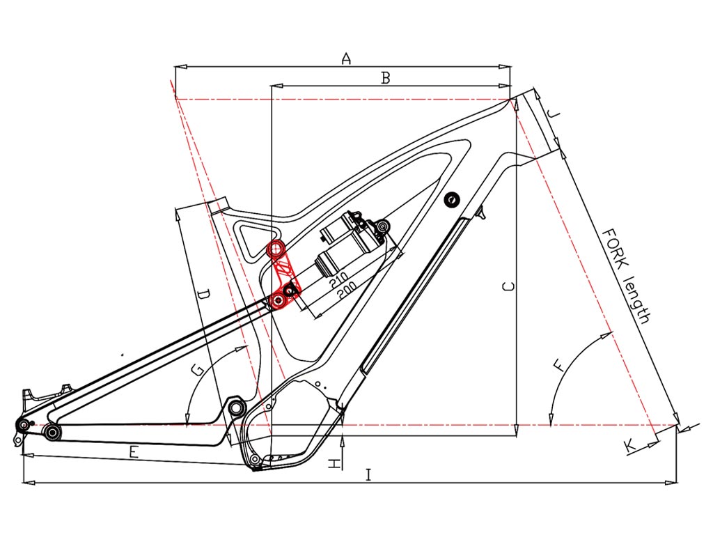 27.5er Full Suspension MTB E-Bike Frame