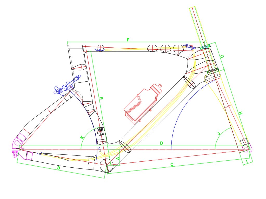 Carbon Fiber Track Bike Time Trail Frame