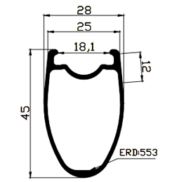 45mm deep tubeless rims