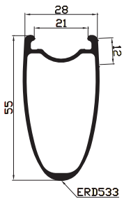 55mm deep carbon road rims