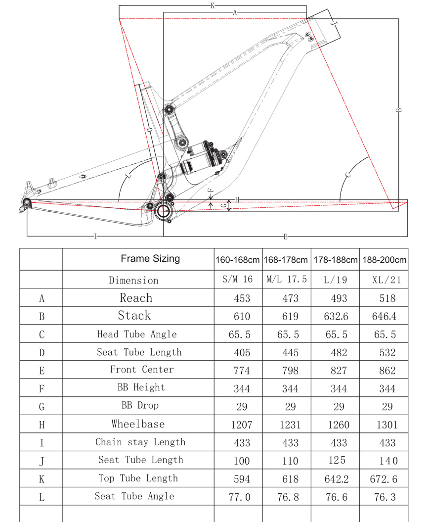 carbon full suspension frame 