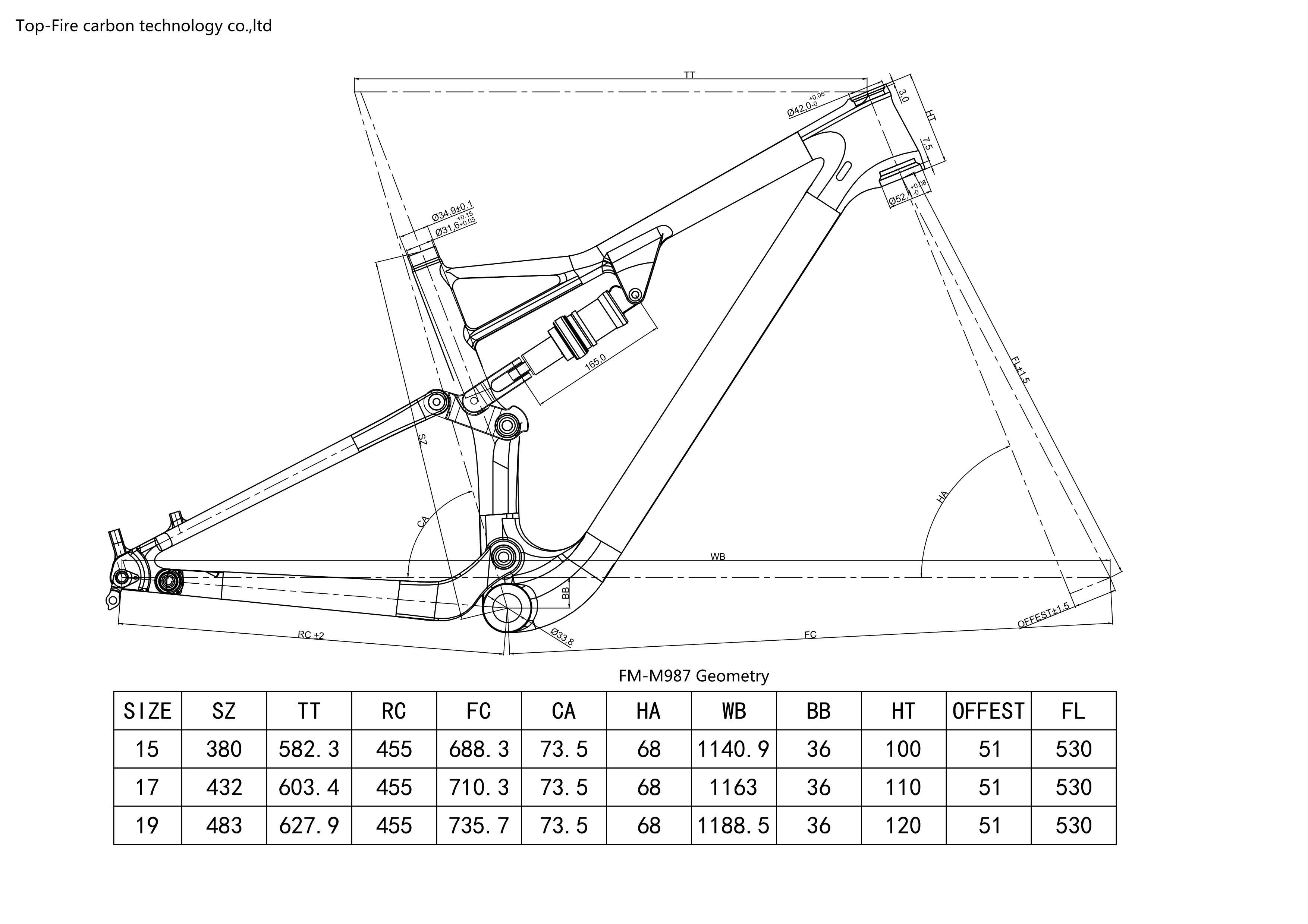 29er carbon full suspension frame