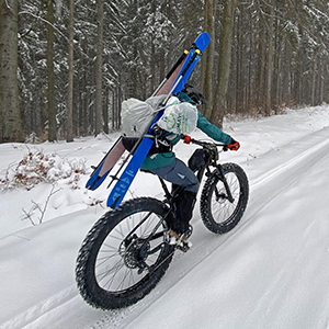 Riding a carbon fiber bike in the snow