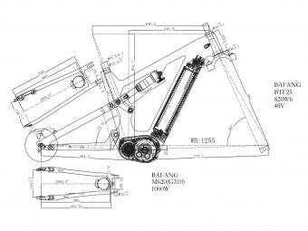 New Mold BAFANG Carbon Electric Mountain Bike Frame