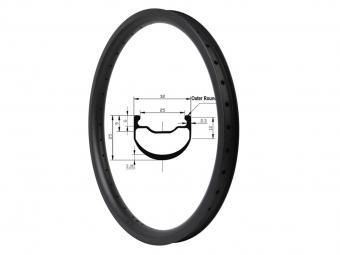 20 Inch 406 Carbon 32mm Tubeless Bmx Rims