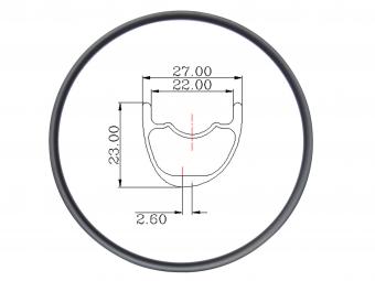 27mm wide carbon xc rims