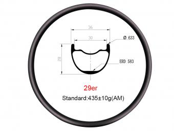 36mm wide 28mm deep am mtb rims