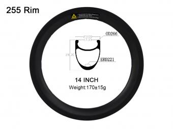 23mm wide 28mm deep 255 mini bike rims